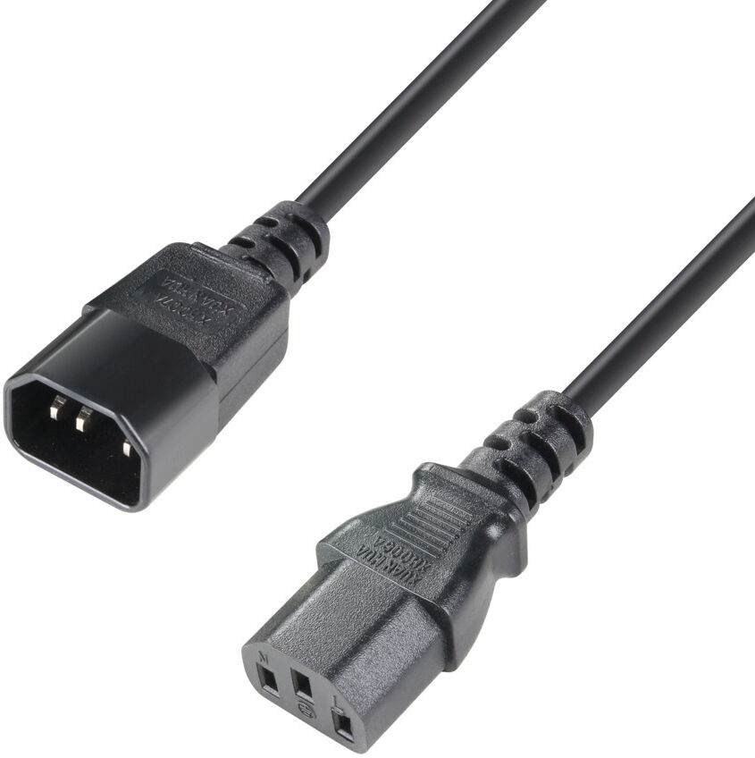 Adam Hall Cables 4 Star Plk 0100 - Netzkabel   Adam Hall® Iec C13 X Iec C14   1 M