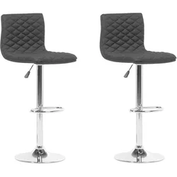 BARHOCKER 2er-Set Polsterbezug Schwarz Orlando