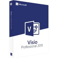 Microsoft Visio 2019 Professional | Windows | Dauerlizenz | Diagramm- & Prozessvisualisierung