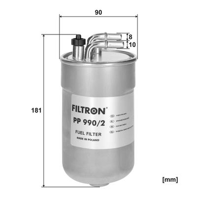 FILTRON Kraftstofffilter PP 990/2 Leitungsfilter 181mm für Opel GM