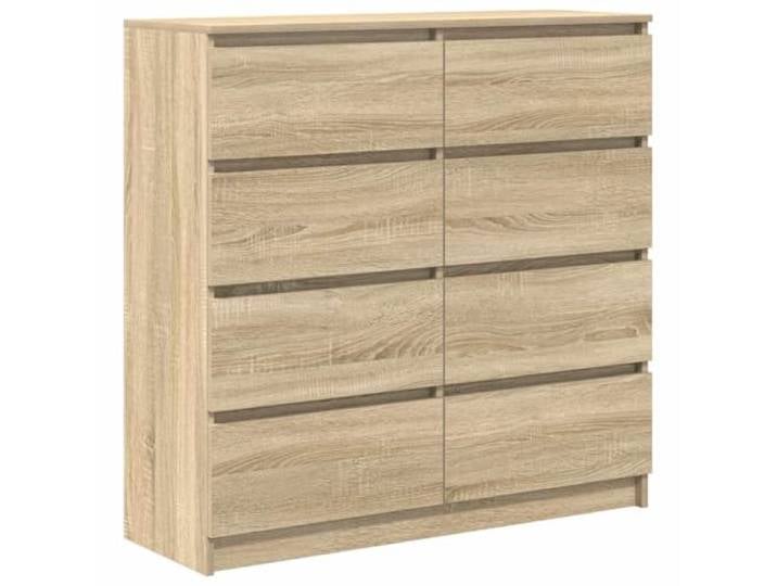LASWWQMRF Sideboard Sonoma Eiche 100x35x99 cm Holzwerkstoff Schrank Vielseitiger Aufbewahrungsschrank in Sonoma-Eiche für Wohnzimmer, Flur und Schlafzimmer mit stabiler Oberplatte.