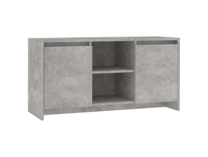 Favemtsl TV-Schrank Betongrau 102x37,5x52,5 cm Holzwerkstoff Lowboard Moderner Fernsehtisch für Wohnzimmer und Schlafzimmer mit Fächern und Türen für Ordnung und platzsparende Aufbewahrung.