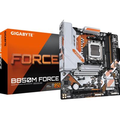 GIGABYTE Mainboard "B850M FORCE Mainboard – Unterstützt AMD Ryzen 9000 Serie Prozessoren", orange (schwarz), B:27,1cm H:7cm T:27,8cm, Mainboards