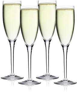 Luigi Bormioli Michelangelo 6.75 Ounce Champagne/Flute, Set of 4 - 6.75 ounce