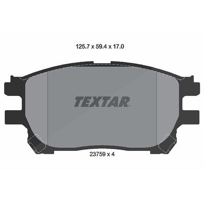 Textar Bremsbelagsatz, Scheibenbremse [Hersteller-Nr. 2375901] für Toyota