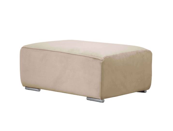 Hocker, 100% Polyester, Beige, 100×68×45 cm, Wellenfederung, Modern, Inosign
