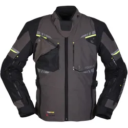 Modeka Taran Motorradjacke - sw-dunkelgrau-neongelb - L