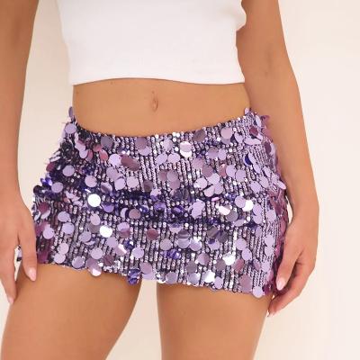 LightInthebox Samba Dancewear Sequin A-Line Skirt Hip-Hugging Mini-Length Hot-Girl Short Skirtl Performance Costume