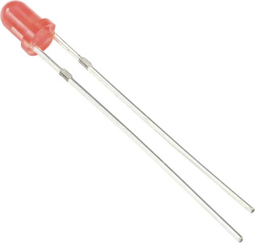 TRU COMPONENTS LED bedrahtet 3mm Rot Rund 3mm 100 mcd 60° 20mA
