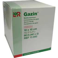 Gazin Mullkompresse 10x10cm 12Fach Steril 80 ST