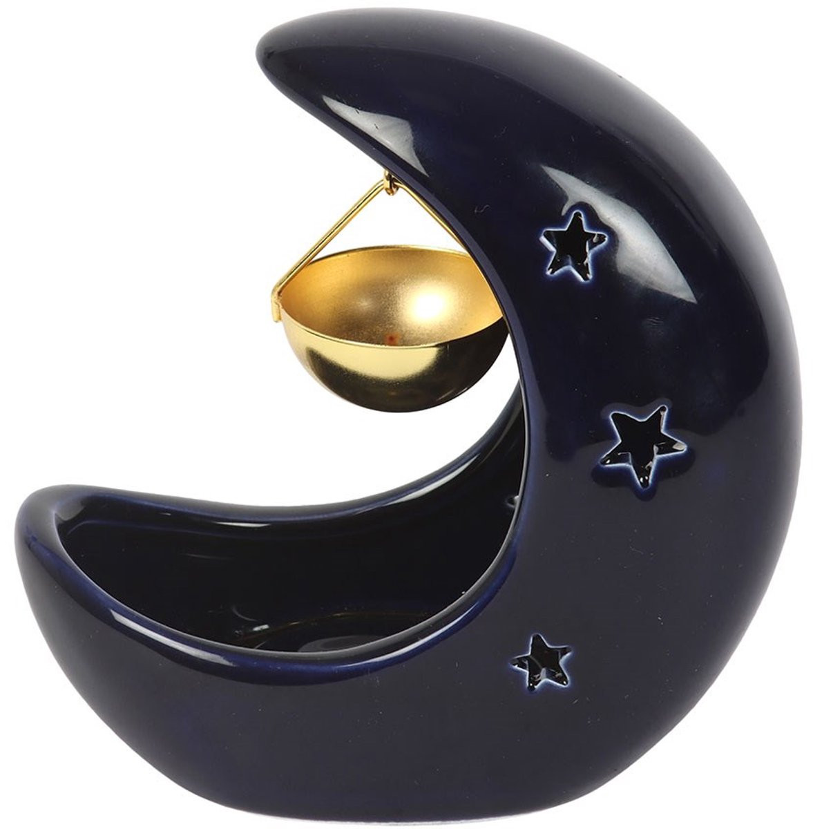 Something Different Blue Crescent Moon Hanging Oil Burner - Blauw