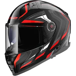 LS2 Vector II FF811 Alizer Integralhelm - schwarz-rot - 2XS (51/52)
