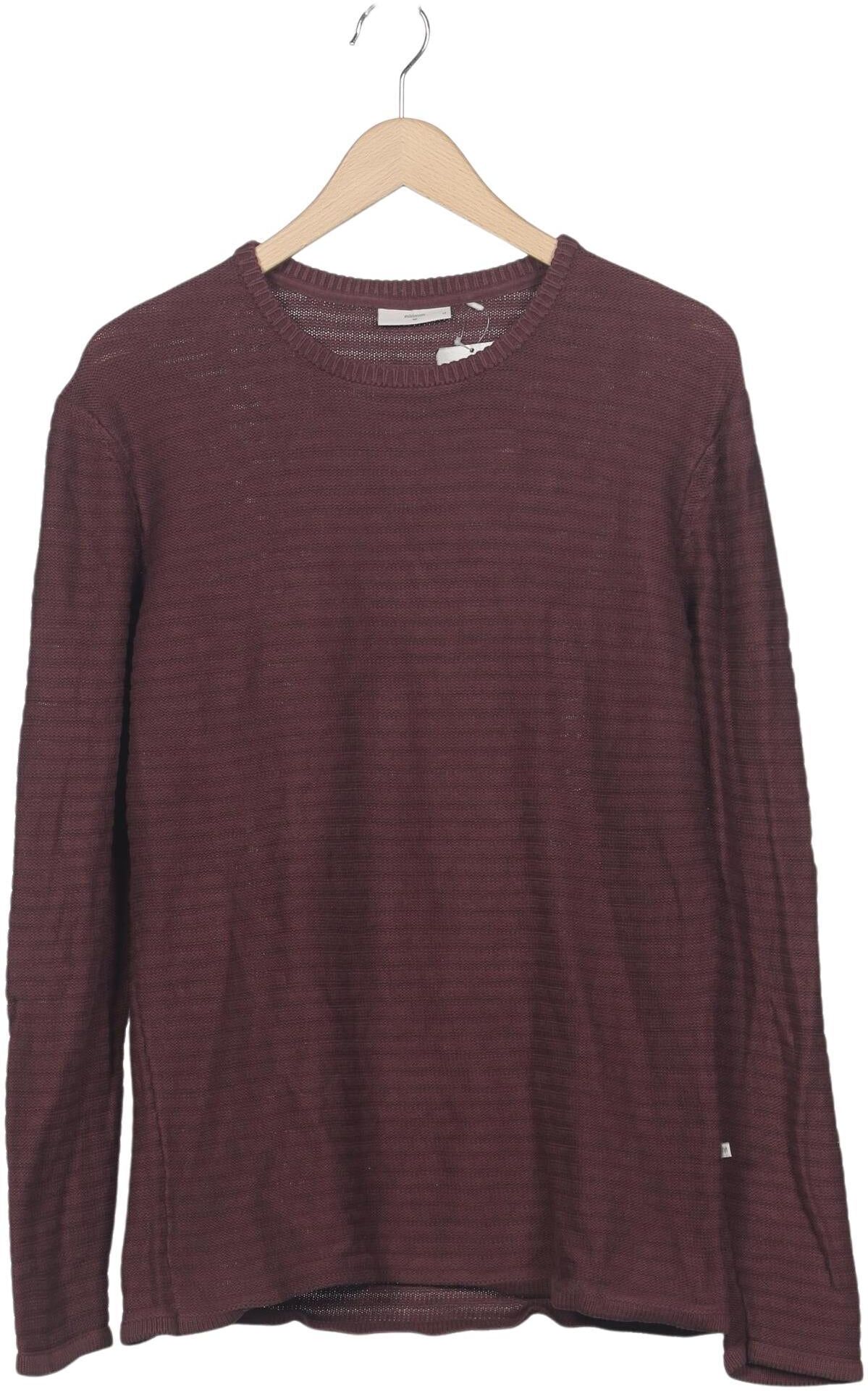 Minimum Herren Pullover, Bordeaux, Gr. XL, Baumwolle - Second Hand
