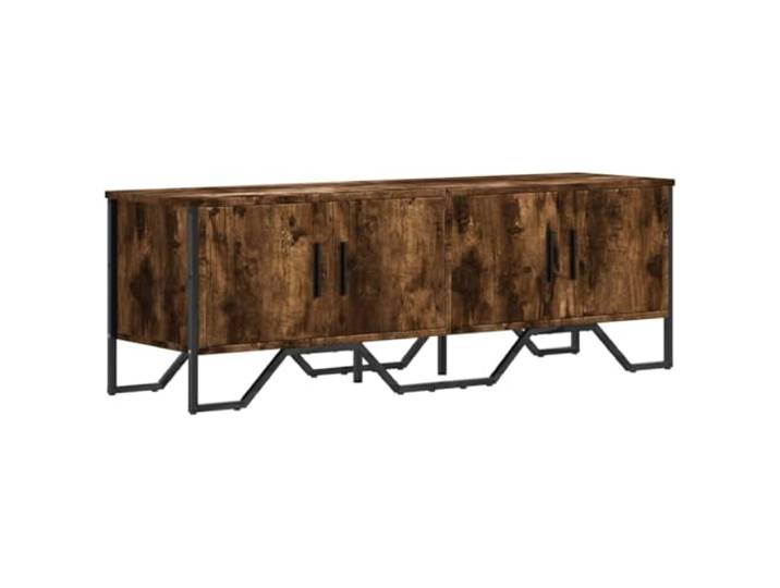 Kaorsrow TV-Schrank Räuchereiche 122x34x41 cm Lowboard mit Türen Stabiles Fernseh-Möbel aus Holzwerkstoff mit Metallgriffen und Stauraum für Wohnzimmer oder Schlafzimmer