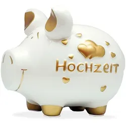 Spardose Hochzeit 17 x 15 cm Keramik Weiß