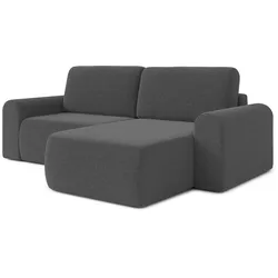 ECKSOFA L Form Otterton Dunkelgrau 250/180/95 cm Rechts mit Schlaffunktion