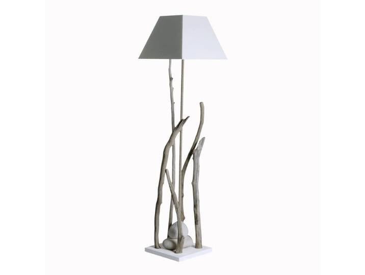 Lampadaire en bois blanc