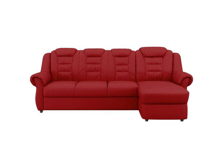 Ecksofa Boston Rot Lederlook