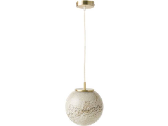 Suspension ronde blanche moucheté en verre soufflé Colline