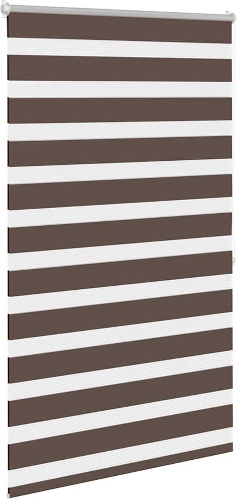 vidaXL Store vénitien Zebra 80,9x175 cm tissu de 76,7 cm couleur café
