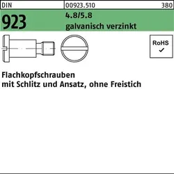 Flachkopfschraube DIN 923 Schlitz/Ansatz M4x5x6,0 4.8/5.8 galv.verz. 100St.