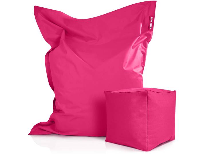 Square Riesensitzsack mit Sitzhocker - Pink
