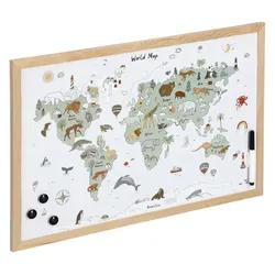Zeller Magnet-/Schreibtafel Weltkarte 60,0 x 40,0 cm