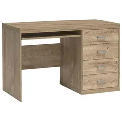 SCHREIBTISCH YASUO 120x60x78 cm Bürotisch Computertisch, Eichefarben