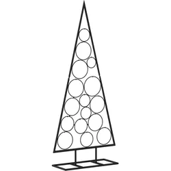 vidaXL Metall-Weihnachtsbaum für Dekorationen Schwarz 125 cm