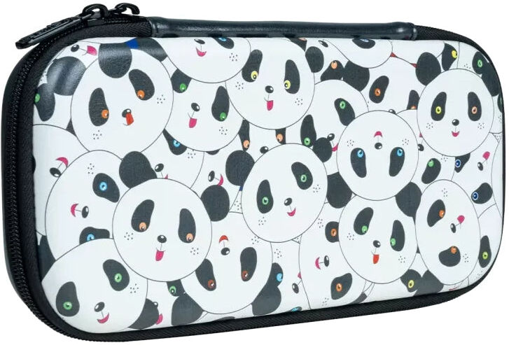 Nacon Panda Rigid Carry Case for Nintendo Switch - Compatible with Switch, Switch OLED and Switch Lite, Black and White Panda Pattern