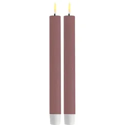 Stabkerze LED 24 cm helles lila 2 Stück