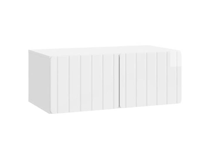 Favemtsl Wandmontierter TV-Schrank Hochglanz Weiß Lowboard 78,5x41x30 cm Schwebendes Design für Wohnzimmer und Schlafzimmer. Schafft Bodenfreiheit und bietet strukturierten Platz für Medien.