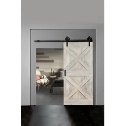 INDO Barndoor Teak Colored IBDJT210100W White washed