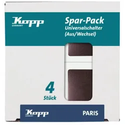 Kopp 652626010 Universalschalter 10AX 250V Paris Pack:4 palisander-braun