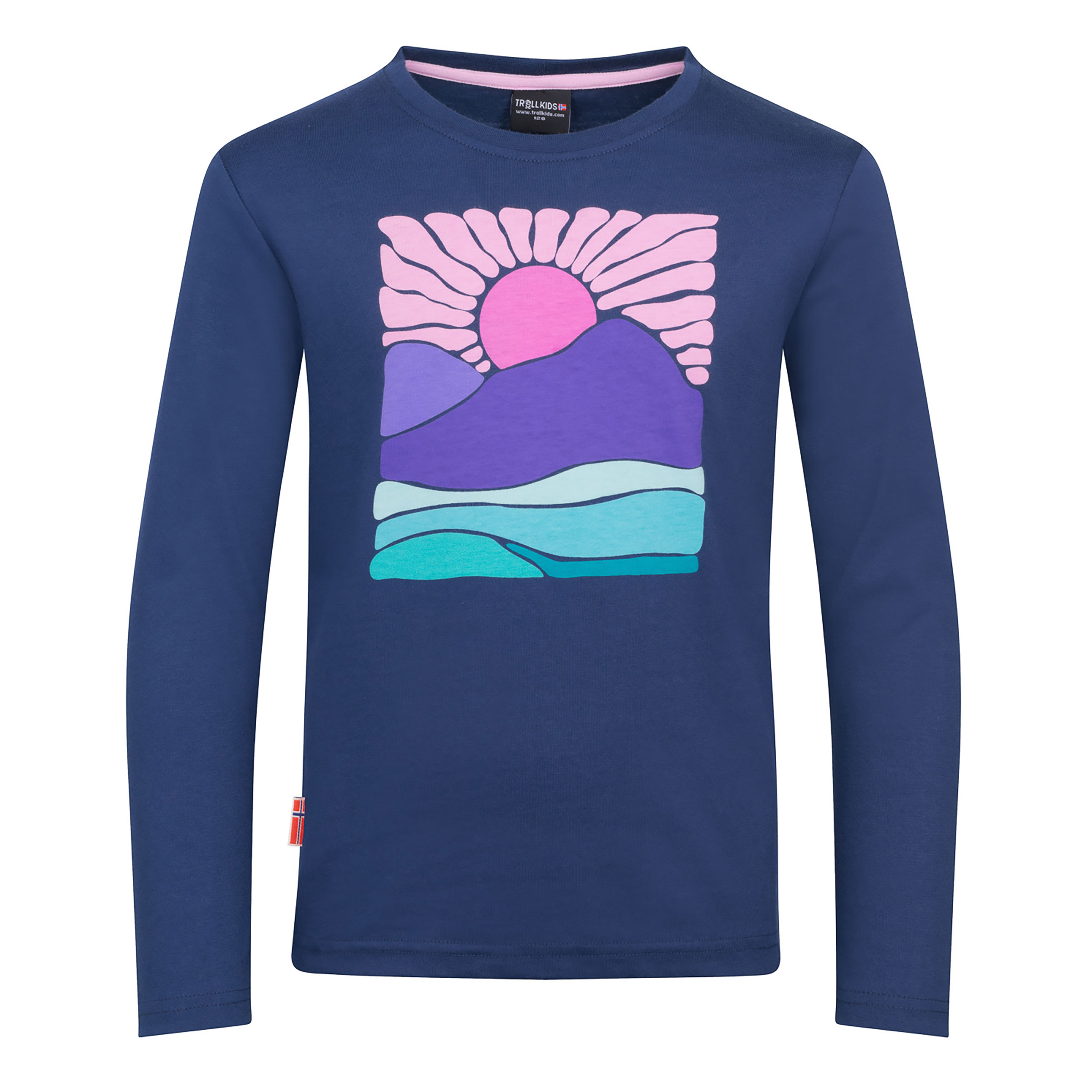 Trollkids Falketind Kinder Longsleeves blau Größe 110 Lifestyle Widerstandsfähig
