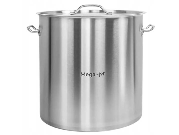 Mega-M Topf GROSSE Induktion aus Edelstahl mit STANDARD DECKEL (71L)