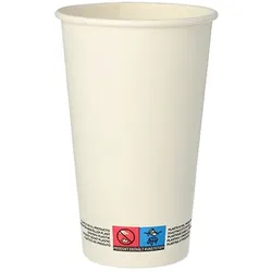 Starpak 50 Trinkbecher, Pappe "To Go" 0,4 l Ø 9 cm · 13,9 cm weiss
