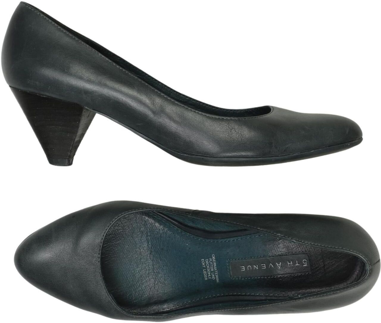 5th Avenue Damen Pumps, Grün, Gr. EU 37, Leder - Second Hand