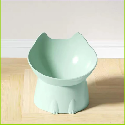 Quick Pick Pro Premium Raised Pet Feeding Bowl With Neck Support For Cats & Dogs green