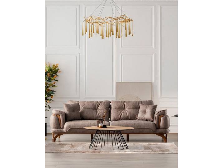 Xlmoebel 3-Sitzer Zeitgemäßes Sofa in Grau mit hohem Komfort für entspannte Abende, Hergestellt in Europa