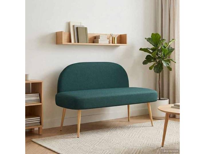Banc rembourré(rectangulaire）- Maximum 110 kg par siège - Banc banquette avec dossier Vert foncé 110x60x76 cm xon83i