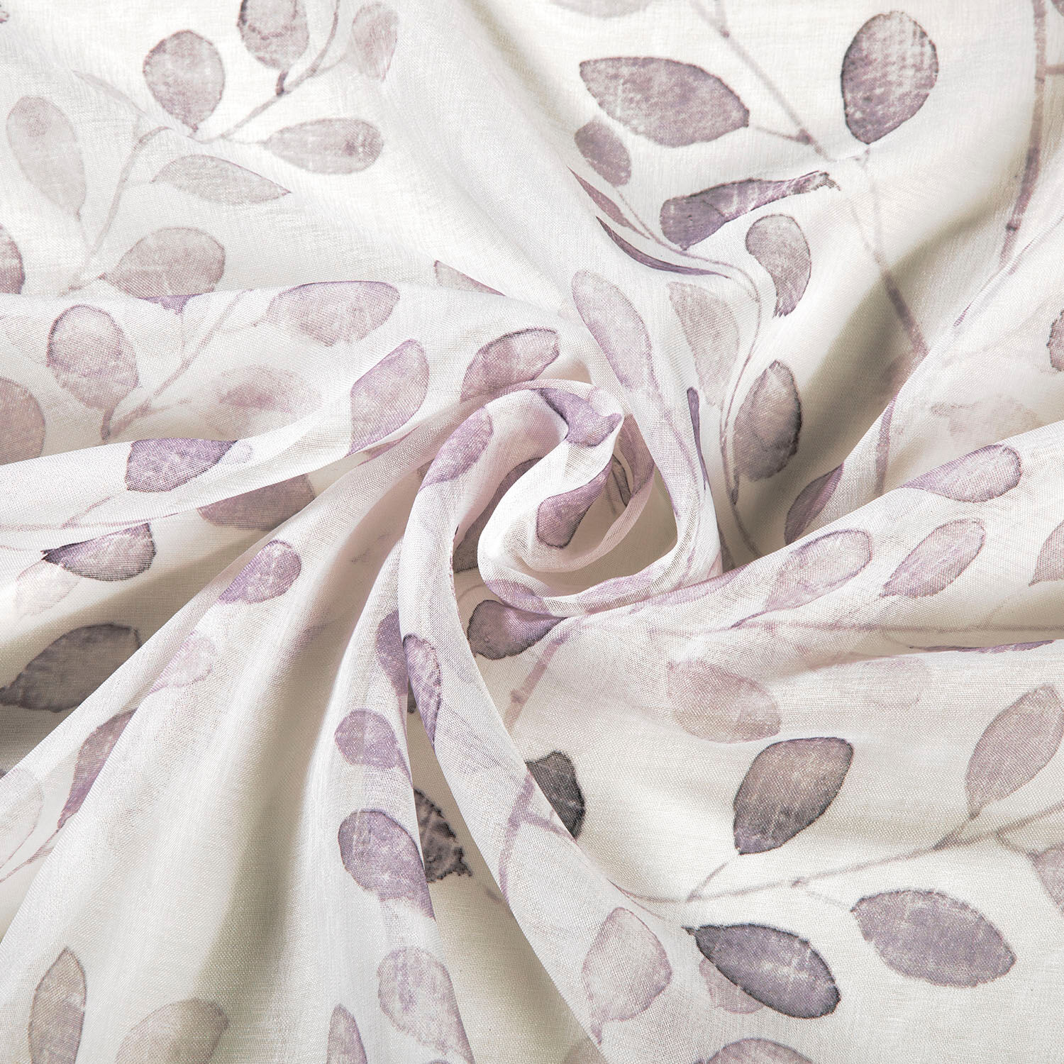 Gardine GERSTER "Odile" Gr. 1, lila (lila, weiß), B:140cm H:245cm, Wirkware, Polyester, Gardinen, Gardine, Schlaufenschal "Odile" bedruckt lila, weiß 245cm, Schlaufen, 140cm