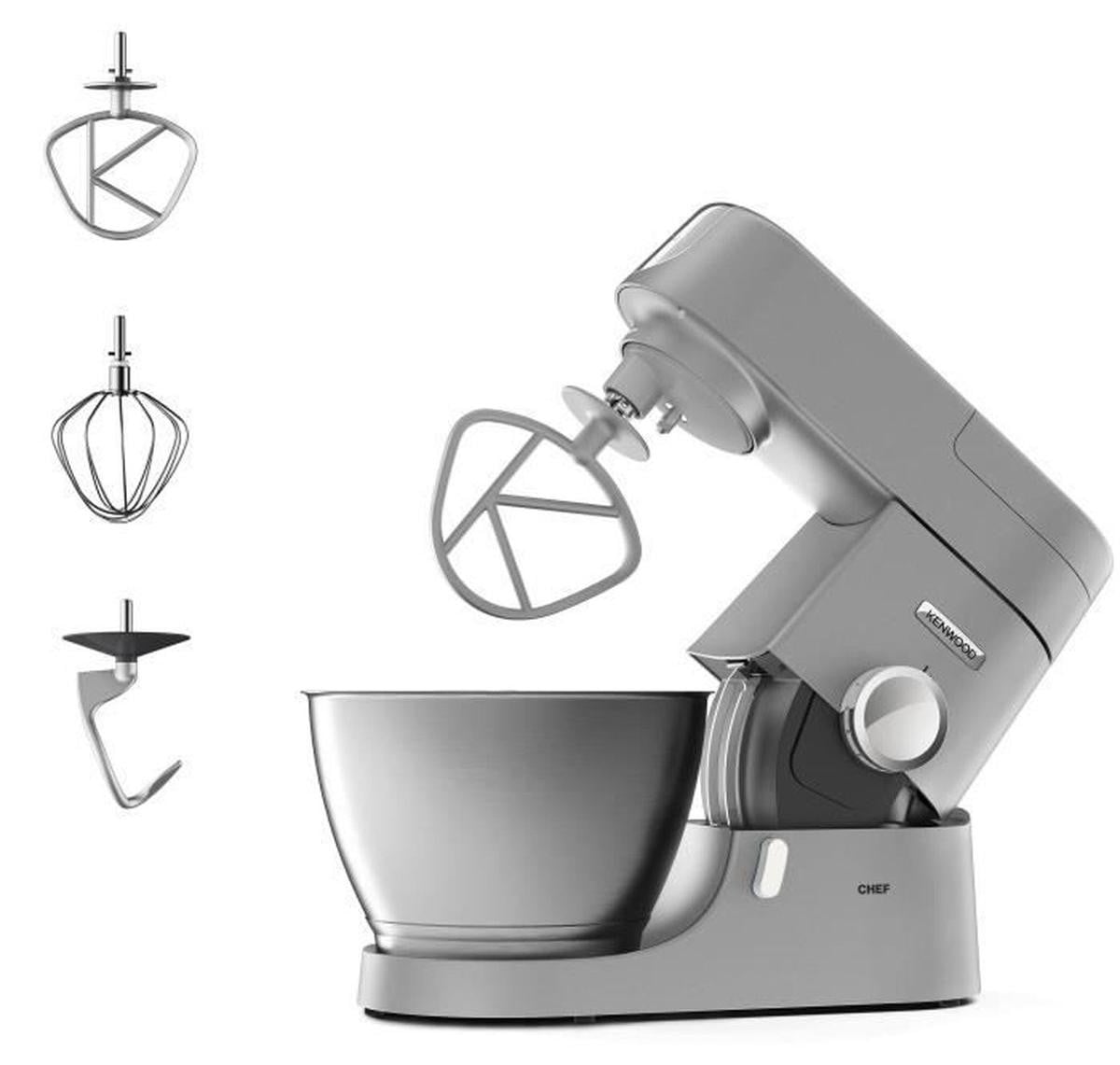 Kenwood KVC3100S Chef Standmixer met 4,6 l RVS kom, 1000 W, inclusief garde en mixerbeugel