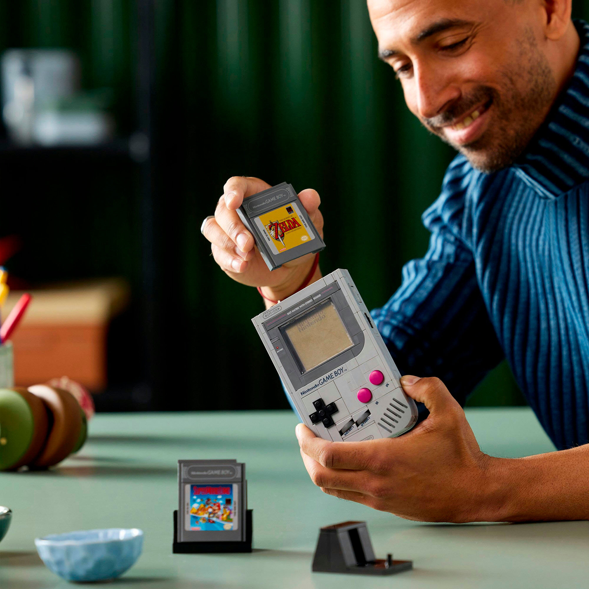 Konstruktionsspielsteine LEGO "Game Boy (72046), LEGO Super Mario", grau (bunt), Spielbausteine, Kinder, Kunststoff, Konstruktionsspielsteine, Made in Europe