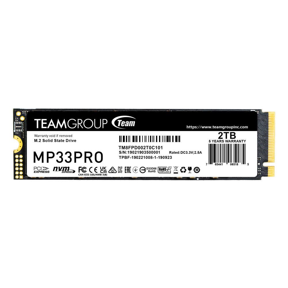 Team Group MP33 PRO M.2 PCIe SSD - 2 TB TM8FPD002T0C101