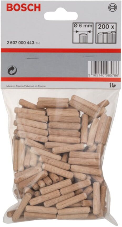 Bosch Holzdübel 6 mm 30 mm (2607000443)