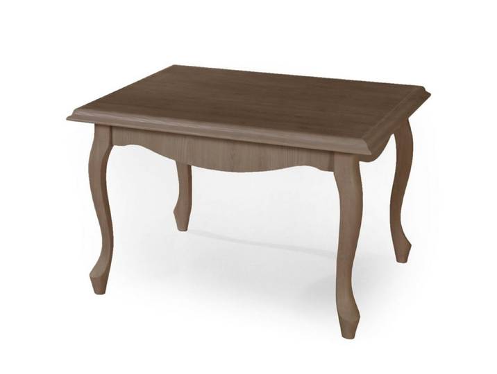 KONSIMO® Couchtisch BRITON Wohnzimmertisch, geschnitzte Füße, Holztextur, zeitloses Design