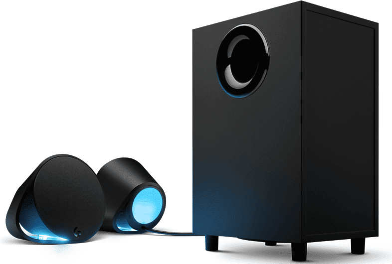 Altavoces gaming - Logitech G560, Bluetooth, RGB Lightsync, Sistema de altavoces 2.1, 240V, Control graves, Personalizable, Negro
