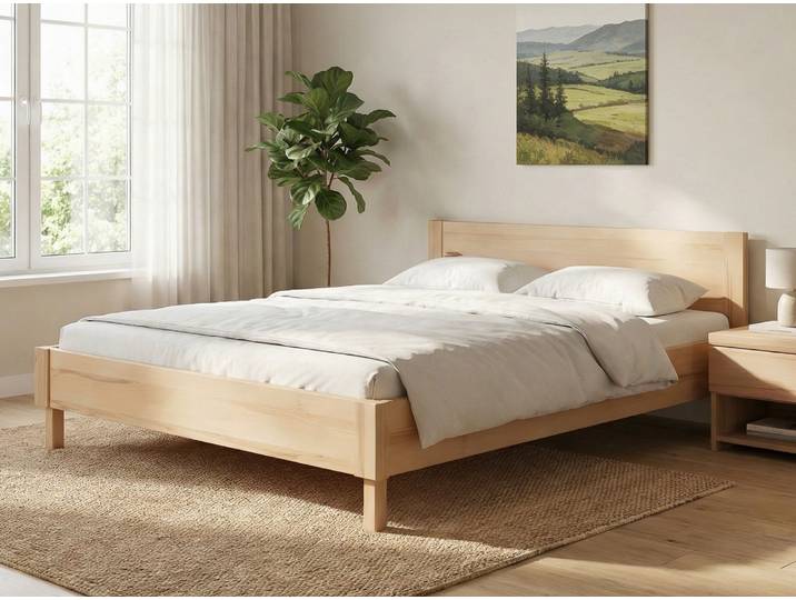 Bett „Max“ Kernbuche 90 x 210 cm Massivholz Buche