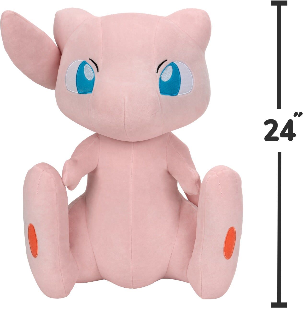 Pokémon Mew 60cm Giant Plush Toy by Jazwares - Officially Licensed Pokémon Merchandise - Pink - 60cm